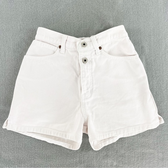 Express Pants - Vintage EXP Express Retro High Waist Mom White Jean Shorts